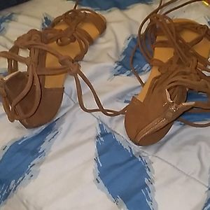 Womans gladiator style lace up sandals